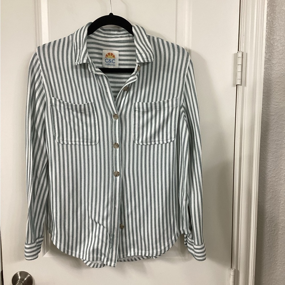 C&C Striped Button-Up Shirt